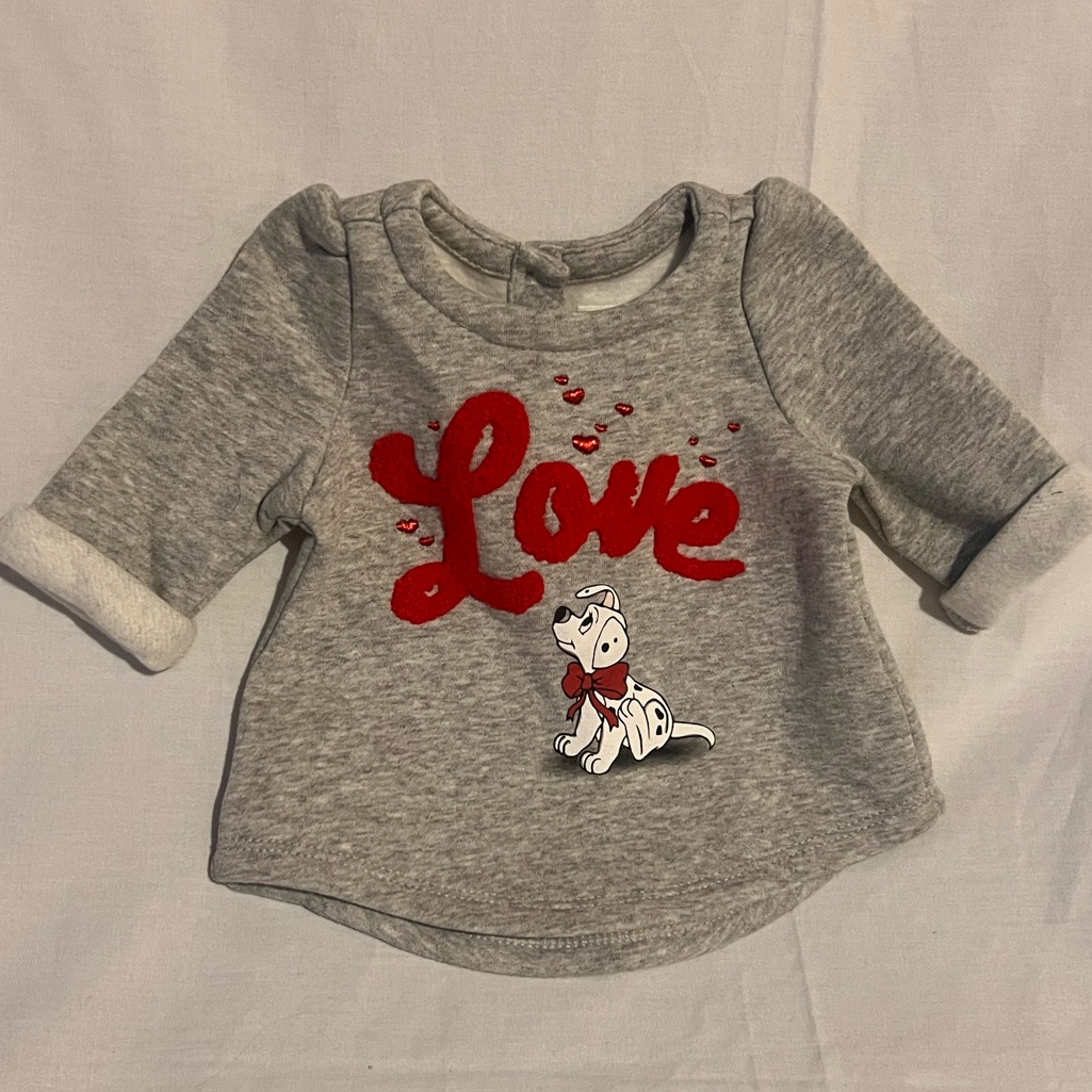 Baby Gap X Disney Collab Dalmatian Love Shirt Nwt